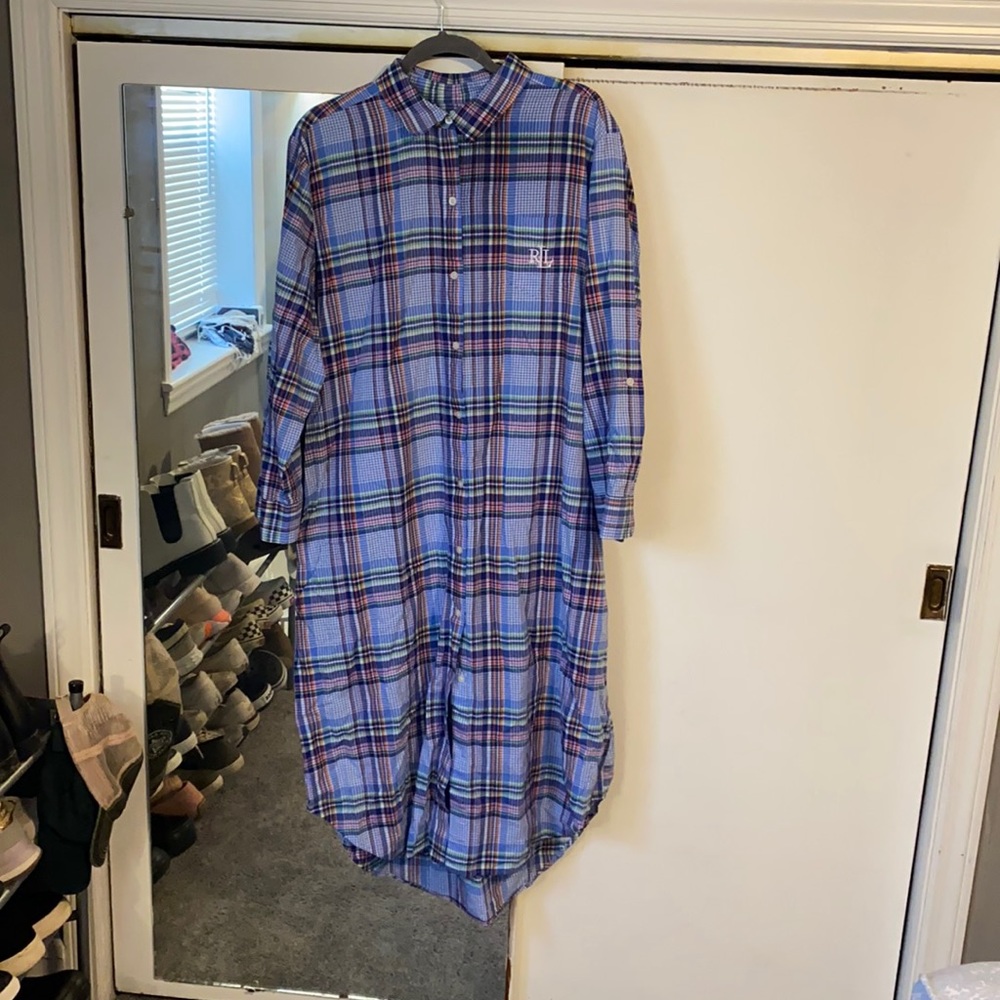 Plaid Lauren by Ralph Lauren button up shirt dress